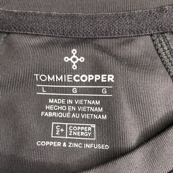 Tommy Copper Short SLeeve Compression Top & Adjustable Back Support Leggings L - Picture 4 of 12